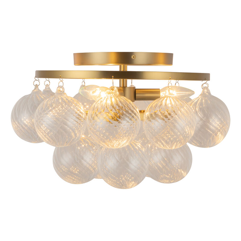 Faye 18 in Semi Flush Mount with Glass image number 0