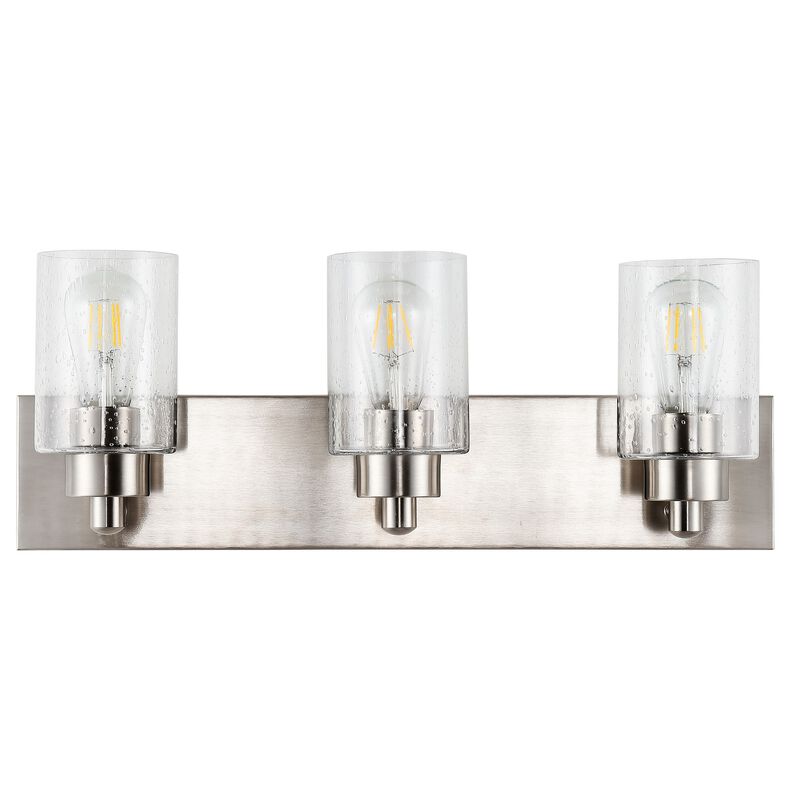 Irving Seeded Glass/Iron Modern Contemporary LED Vanity Light