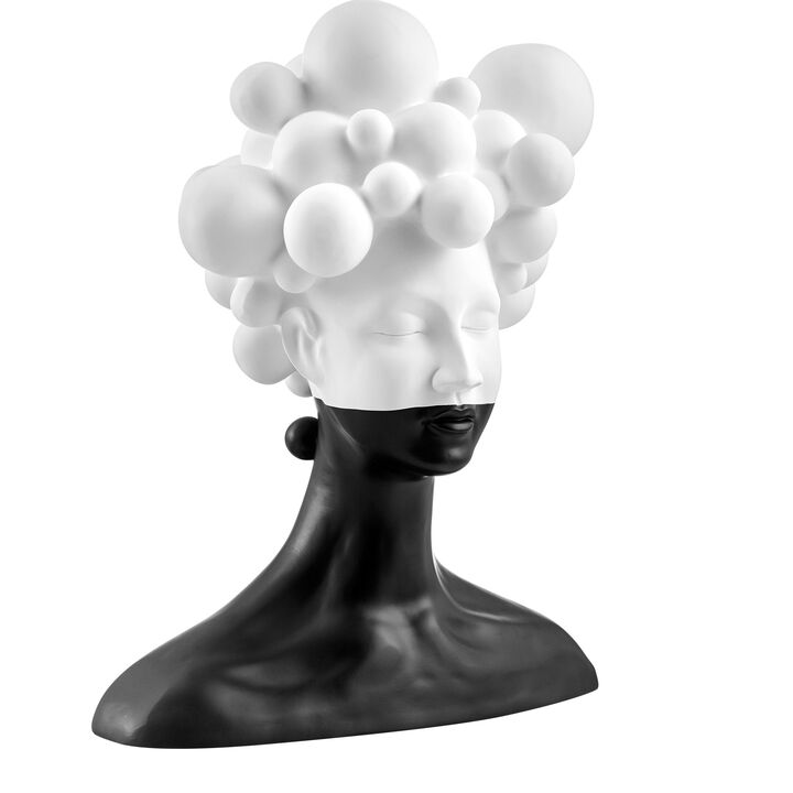 The Hedy Matte Black & White Two Tone Sculpture