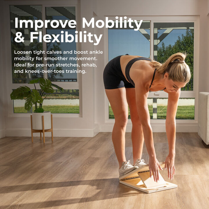 Sunny Health & Fitness Adjustable Wooden Slant Board