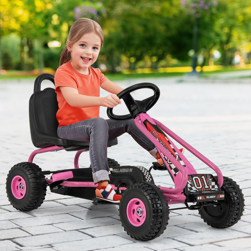 Adjustable Seat Pedal Powered Ride On Car with 4 Wheel Design image number 1