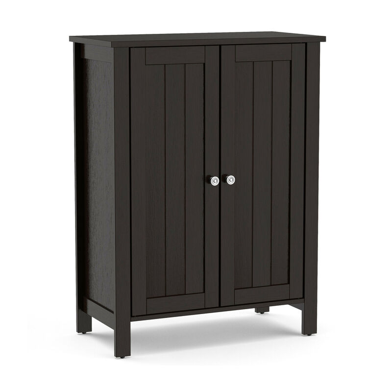 2-Door Bathroom Floor Storage Cabinet Space Saver Organizer image number 0