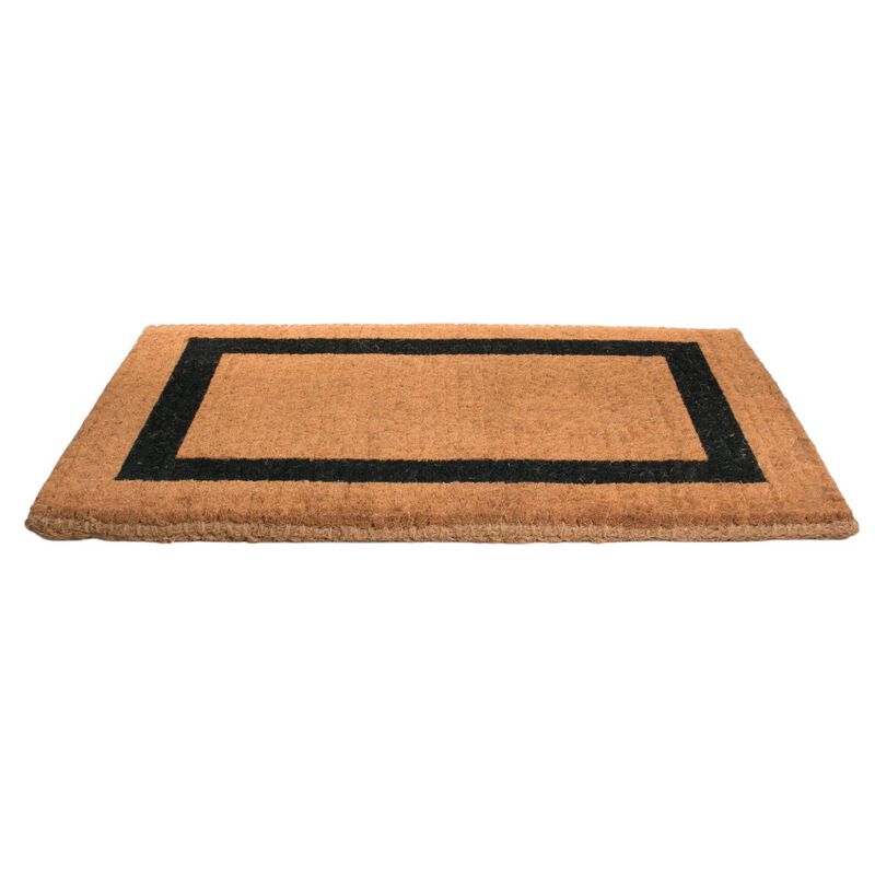 HomeRoots 36" X 60" Brown and Black Coir Outdoor Door Mat image number 5