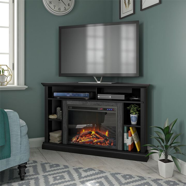 Overland Electric Corner Fireplace for TVs up to 50"
