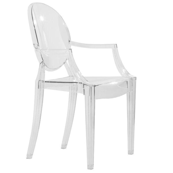 LeisureMod Carroll Modern Acrylic Dining Side Chair