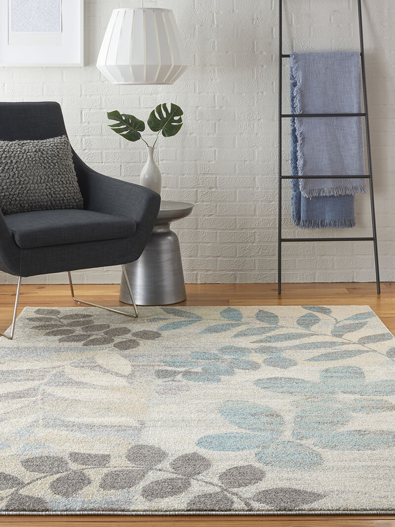 Tranquil TRA01 Ivory/Light Blue 6' x 9' Rug