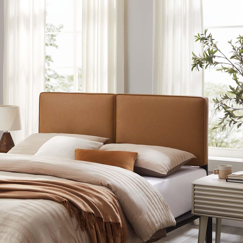 Lindee Vegan Leather King Headboard image number 1