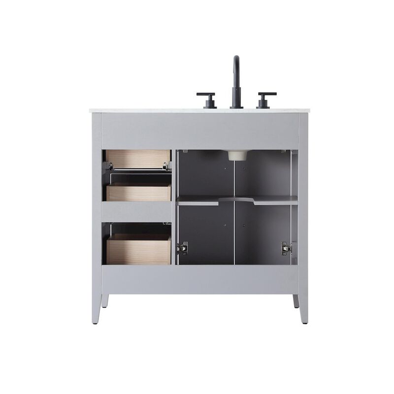 Elegant Kitchen and Bath 36 Inch Single Bathroom Vanity In Grey