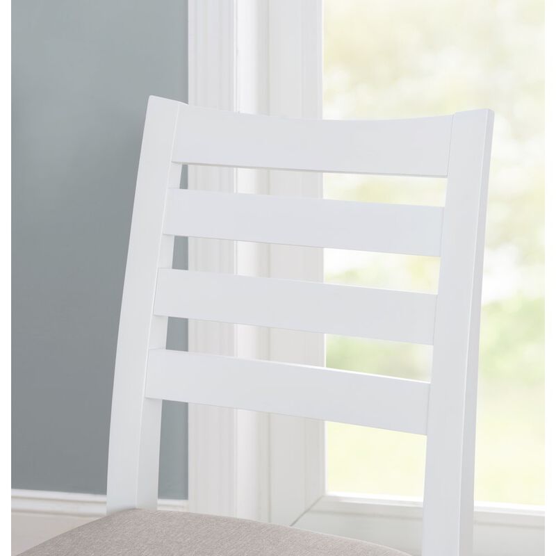 Linon Flynn Counter Stool White Upholstered Set Of 2 image number 4