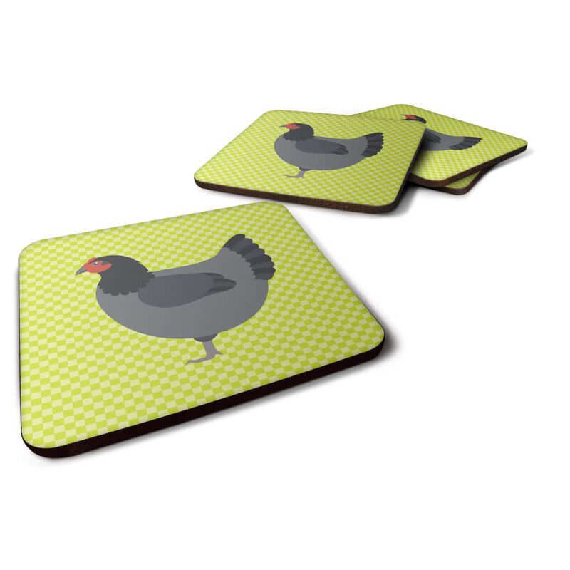 Caroline's Treasures Jersey Giant Chicken Green Decorative coasters, 3.5, Multicolor
