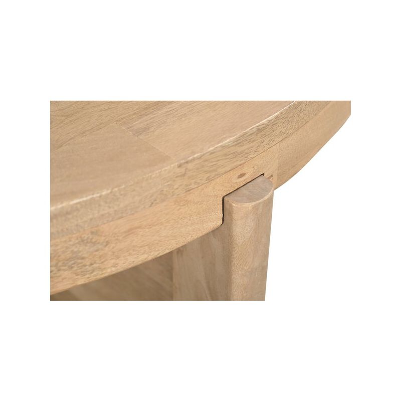 Taran Designs Adrien Round Solid Wood End Table