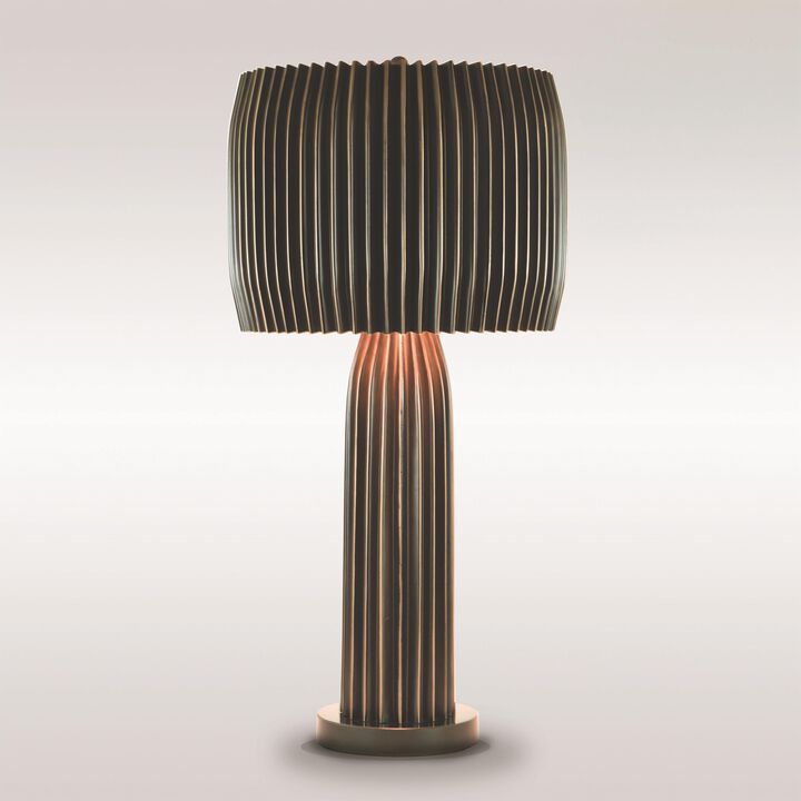 Crimp Table Lamp- Bronze