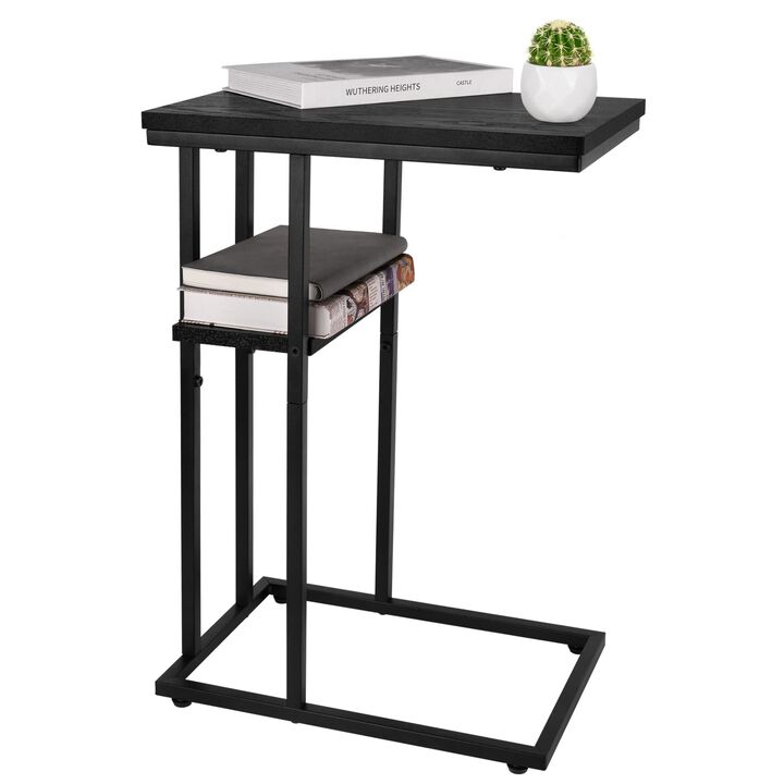 Yoobure C Table End Table Set of 2, Side Tables Living Room, C Shaped Side Table, Couch Tables That Slide Under Couch Table with