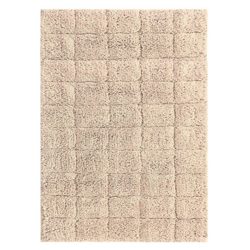 Knightsbridge Summer Tile 220 GSF Non Skid Back Bath Rug 17 x 24 - Aqua