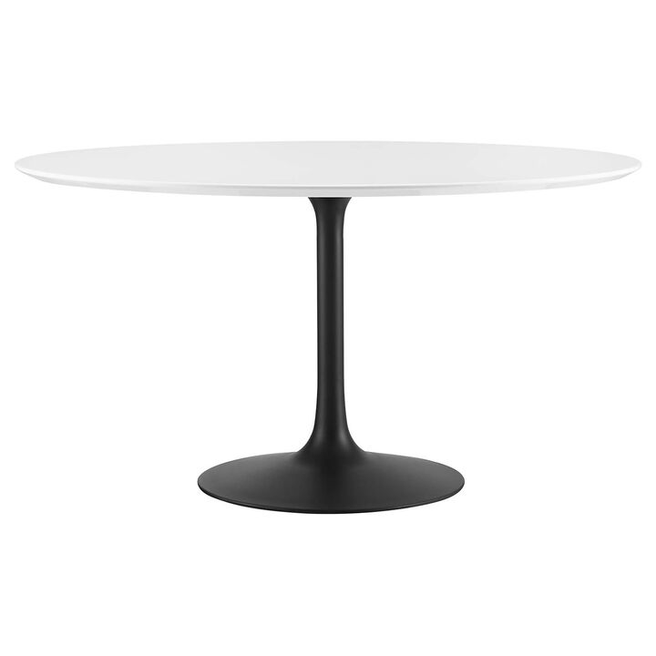 Modway - Lippa 54" Round Dining Table Black White