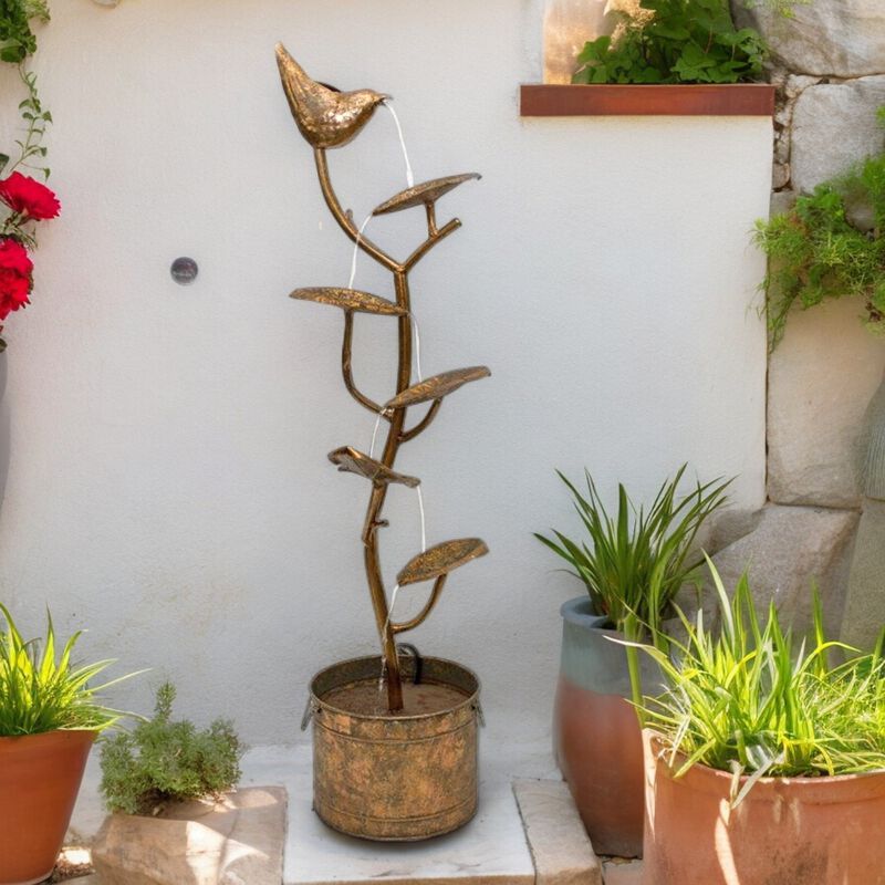 Decorative Bird Fountain for Garden, Patio, and Outdoor Water Features