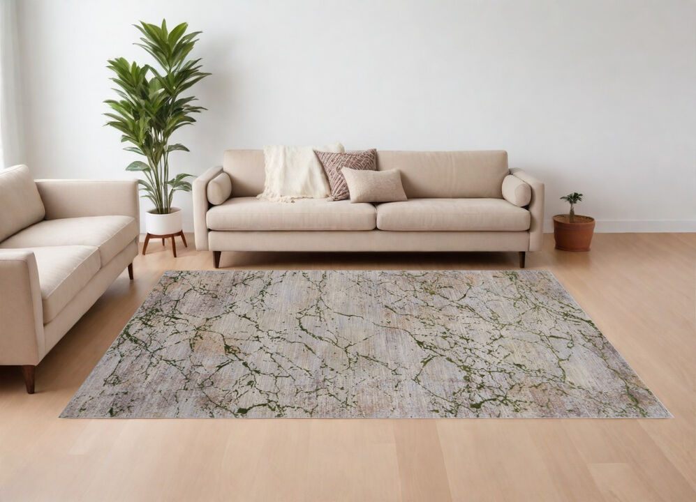 HomeRoots Abstract Power Loom Area Rug