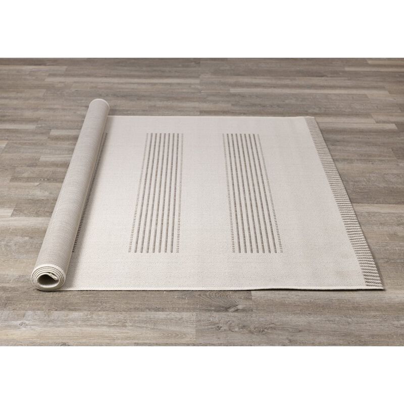 Novelle Home Beige 6x9 Rug with Modern Striped Design, Neutral Area Rug for Home image number 3