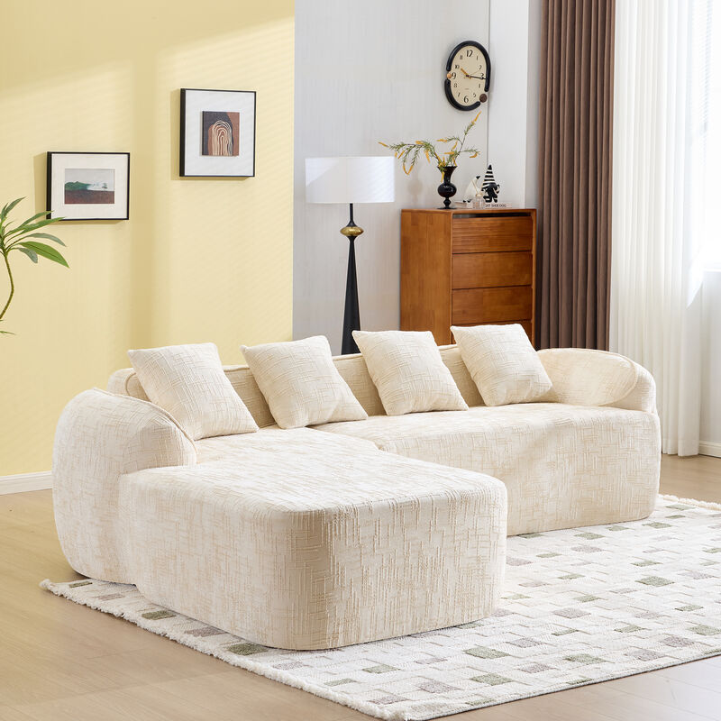 TATEUS L-shaped high-elastic sponge compressed sofa