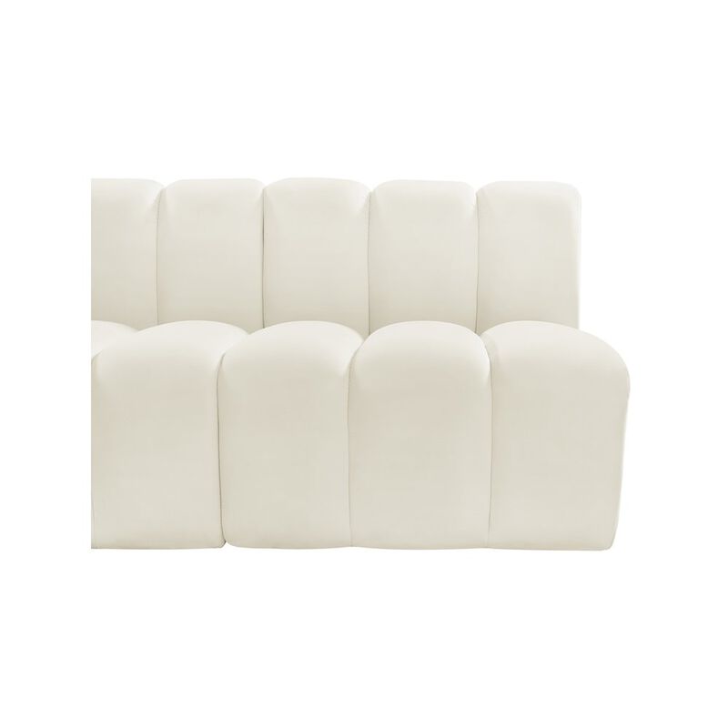 Meridian Furniture Arc Cream Velvet Modular Sofa