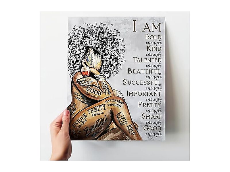 Black Woman Art Wall Decor 11 X 14 Inch African American Inspirational Women image number 2