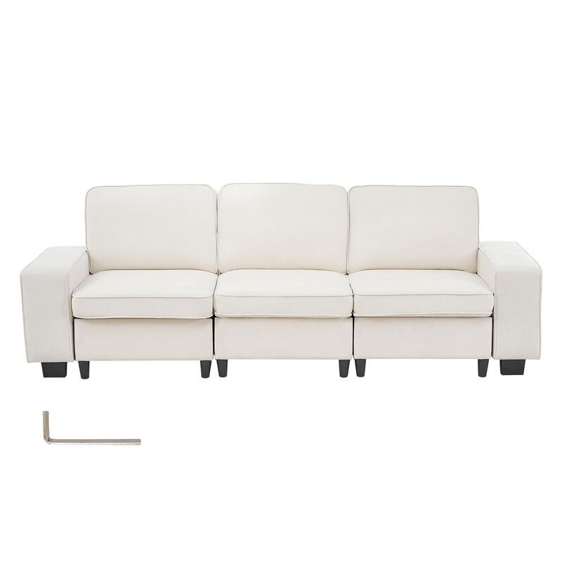 Modern 3-Seater Modular Sofa, Comfy Deep Seat Couch with Storage for Living Room image number 0