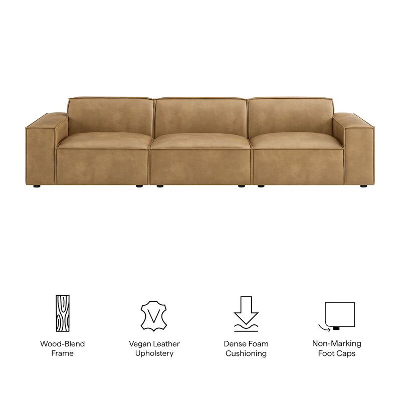 Restore 3-Piece Vegan Leather Modular Sofa Set image number 1