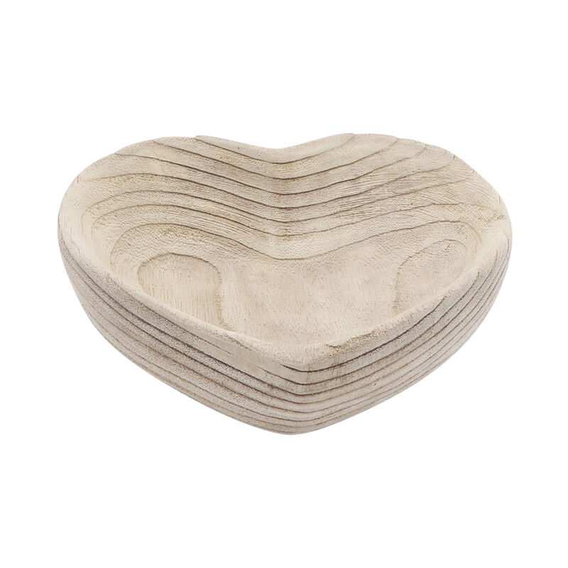 Wood S/2 9/10" Heart Bowls image number 3