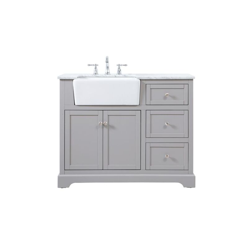 Elegant Kitchen and Bath 42 inch Single bathroom vanity in grey