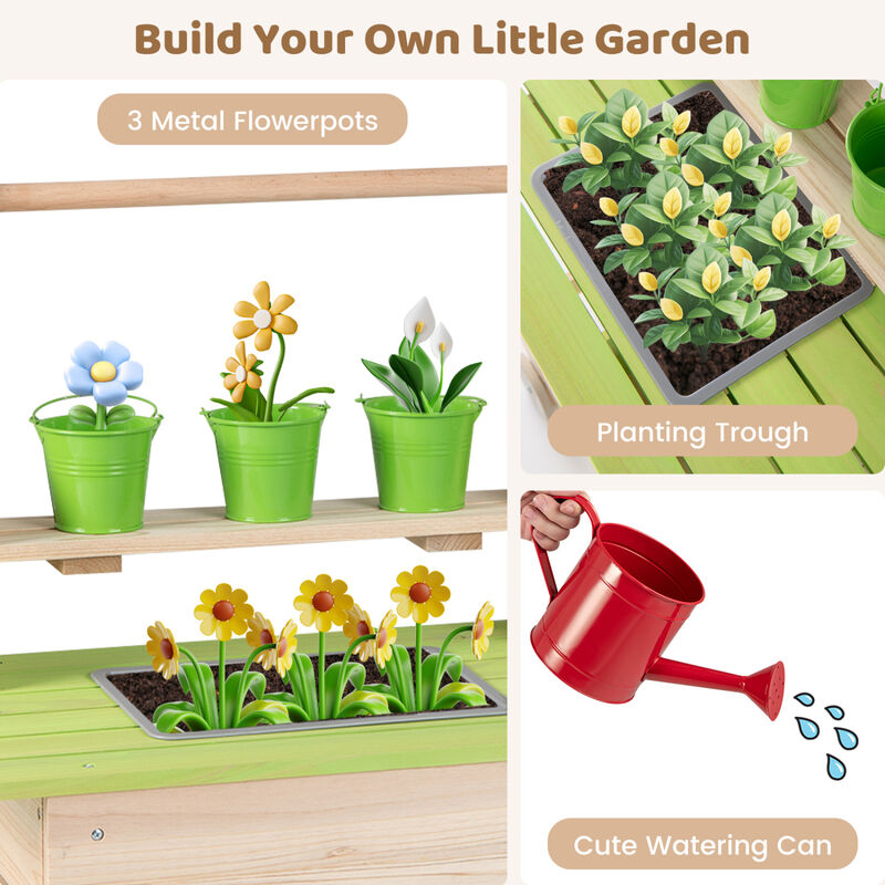 Kids Outdoor Play Kitchen with Removable Pots and Storage image number 5