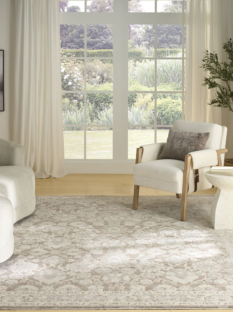 Shadows SHW03 Ivory/Mocha 6' x 9' Rug image number 7