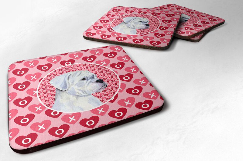 Caroline's Treasures SS4509FC Boxer Foam Coasters (Set of 4), 3.5 H x 3.5 W, Multicolor image number 0