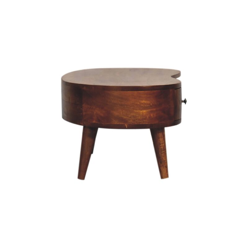 Mini Chesnut Wave Solid Wood  Coffee Table