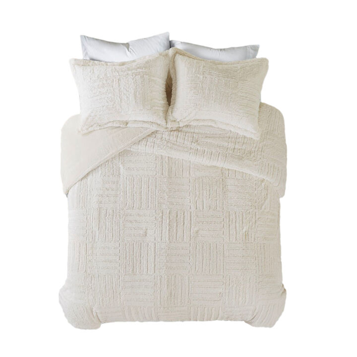 Gracie Mills Shearah Plush Faux Fur Down Alternative Comforter Set