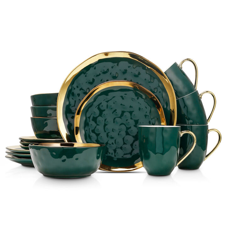 Stone Lain Florian Porcelain 16 Piece Dinnerware Set