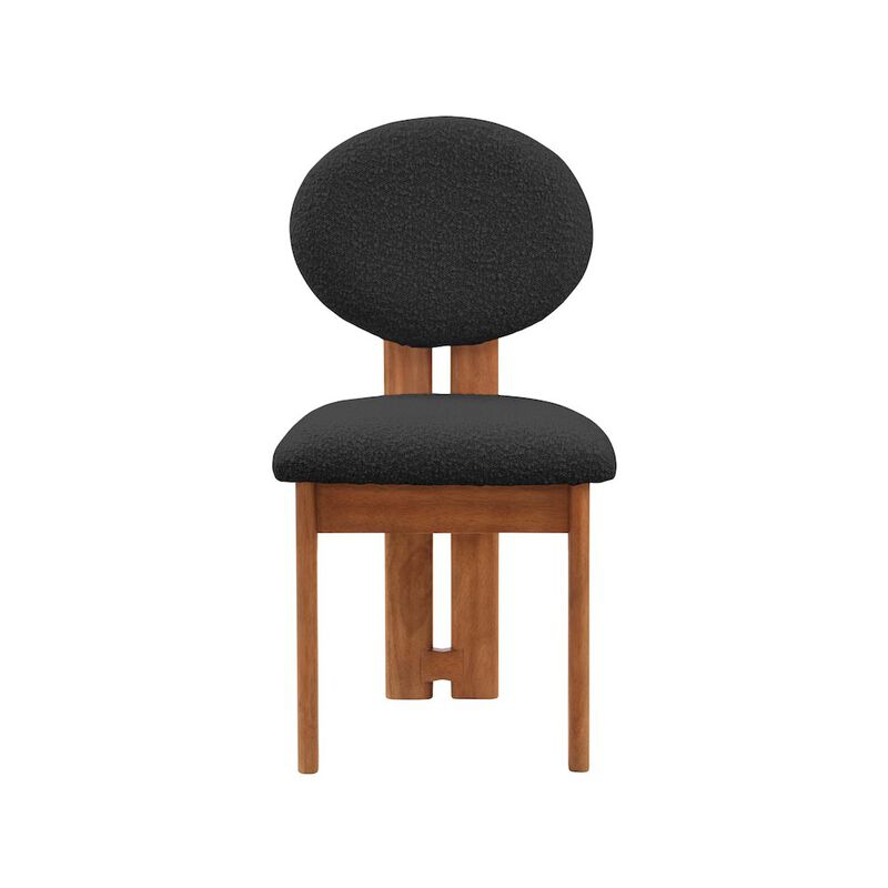 Meridian Furniture Napa Black Boucle Fabric Dining Chair, Set of 2