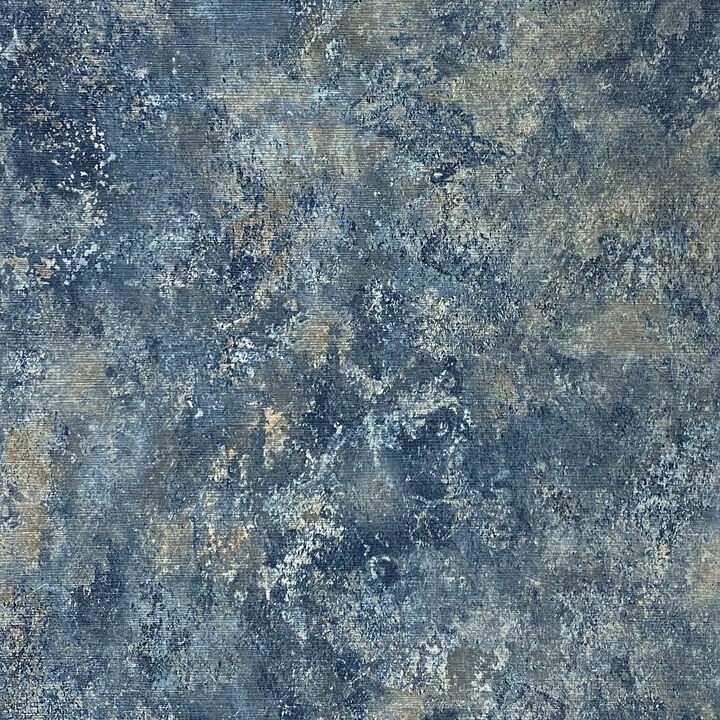 Gideon Dark Blue Distressed Wallpaper (Set of 2)