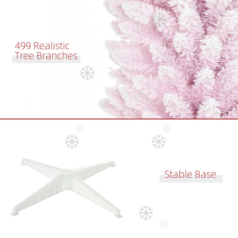 BreeBe 7FT Decorated Artificial Christmas Tree with Realistic Branches image number 6