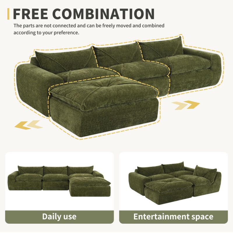 Neltaf Compressed Sectional Sofa image number 3