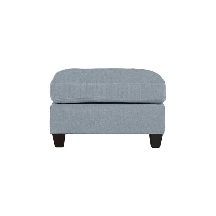 Streamdale Linen-Like Cocktail Ottoman with Wooden Legs