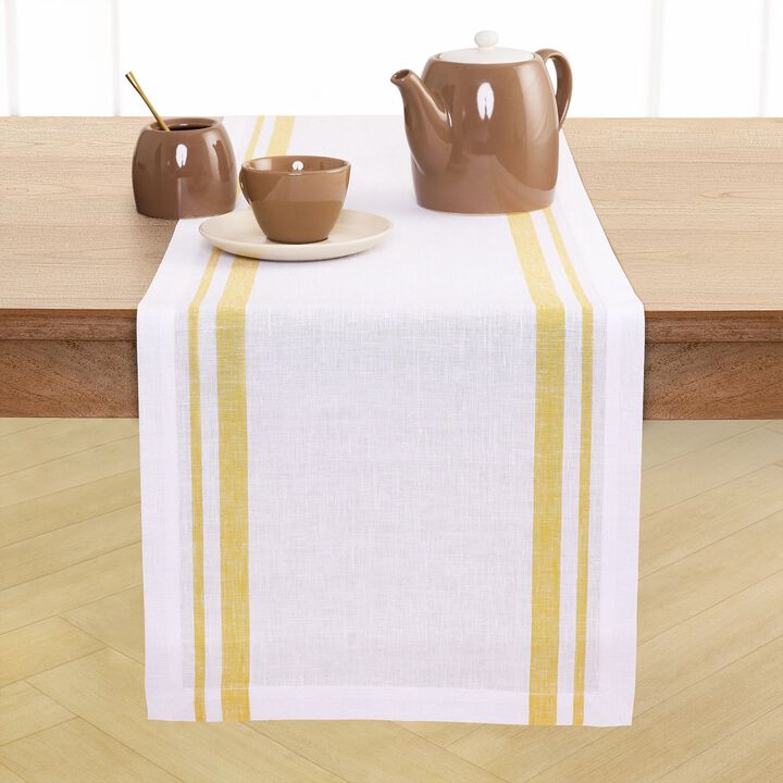 Linen Table Runner - French Stripe