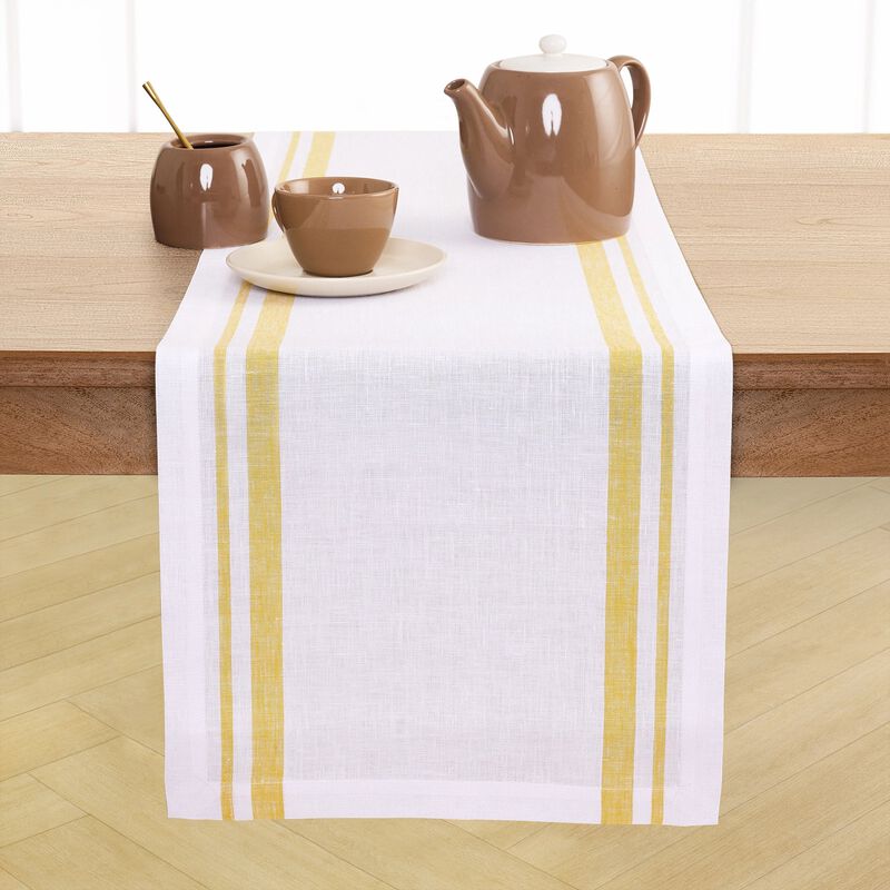 Linen Table Runner - French Stripe image number 0