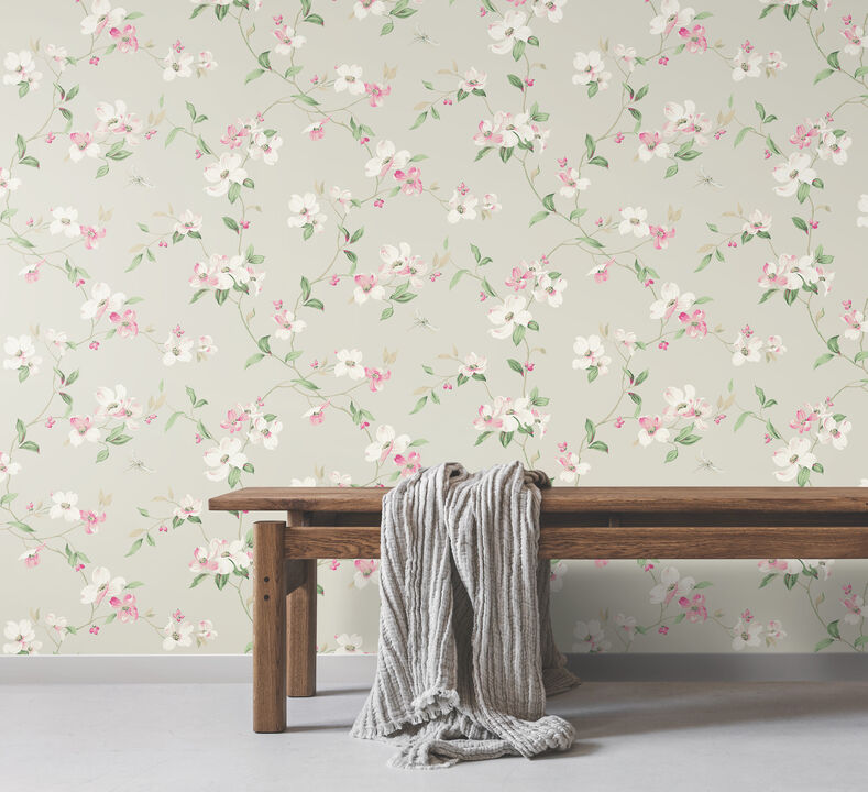 Dogwood Taupe Wallpaper