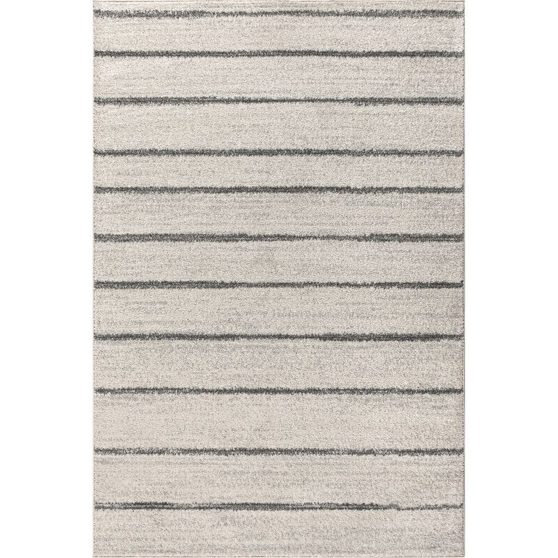 Williamsburg Minimalist Stripe Cream/Black 8 ft. x 10 ft. Area Rug