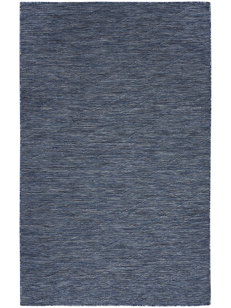 Washable Solutions WSL01 Navy/Blue 5' x 7' Rug