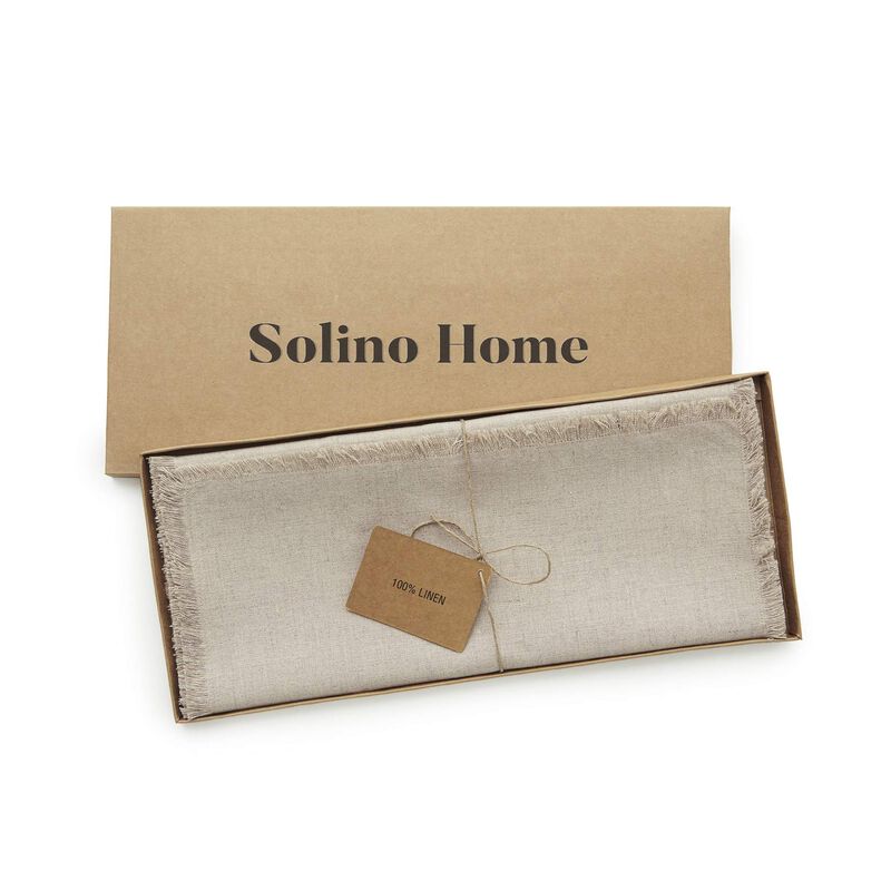 Linen Table Runner - Fringe