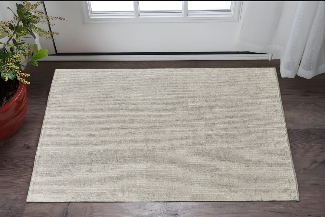 HomeRoots Wool Hand Knotted Area Rug
