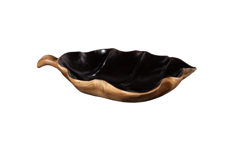 Leaf Bowl Natural and Black