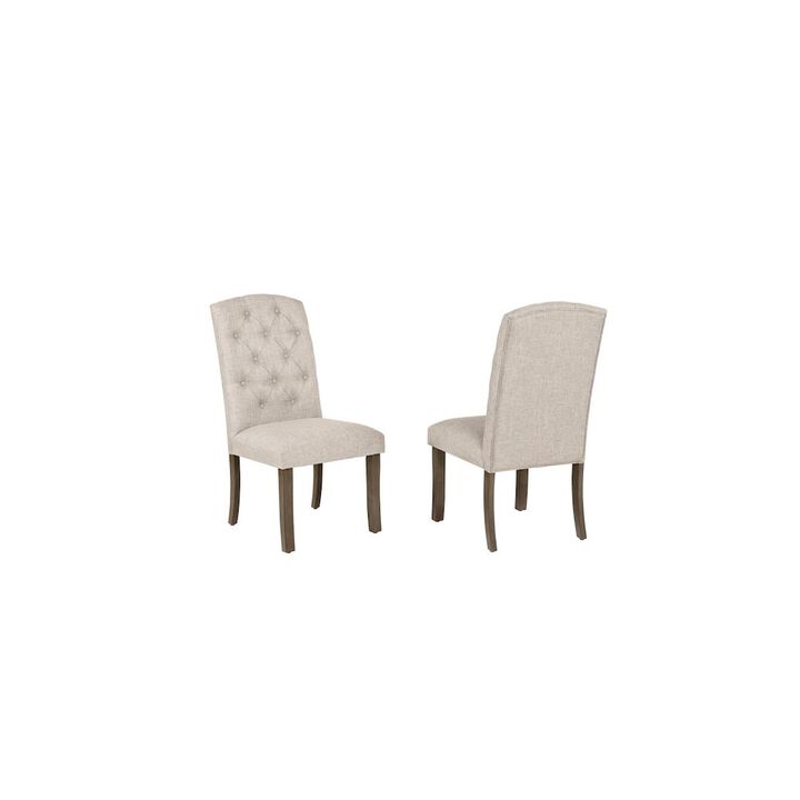 Beige Dining Chairs Wood Legs In Beige Color
