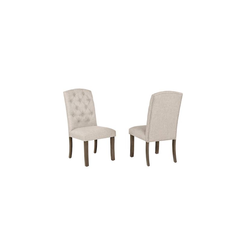 Beige Dining Chairs Wood Legs In Beige Color